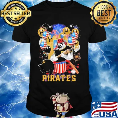 Eric poole MLB pittsburgh pirates happy independence day mask soap firework balloon american flag shirt