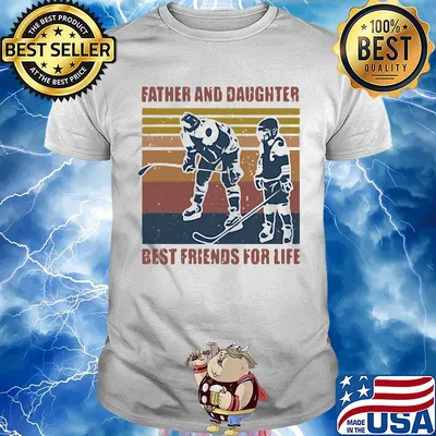 Father and daughter best friends for life hockey vintage shirt
