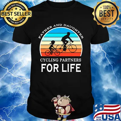 Father and daughter cycling partners for life vintage 2020 shirt