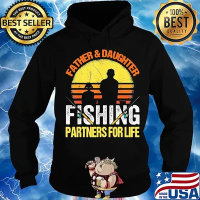 Father and daughter fishing partners for life vintage s Hoodie