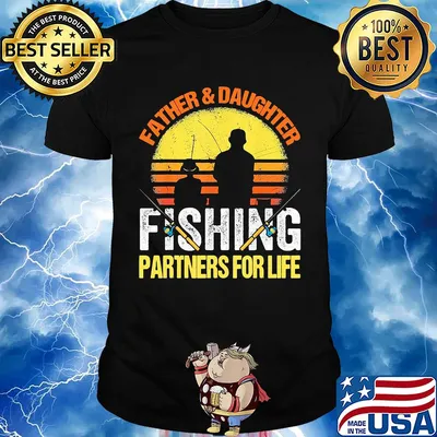 Father and daughter fishing partners for life vintage shirt