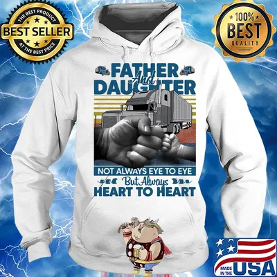 Father and daughter not always eye to eye but always heart to heart vintage s Hoodie