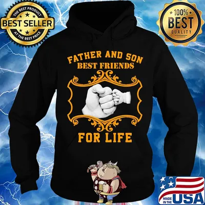Father and son best friend for life hand s Hoodie
