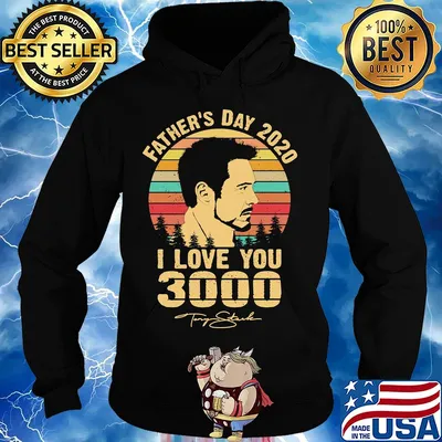 Father's day 2020 I love you 3000 tony stark vintage s Hoodie
