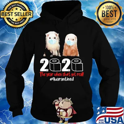 Ferret mask the year when sh#t got real quarantined toilet paper s Hoodie
