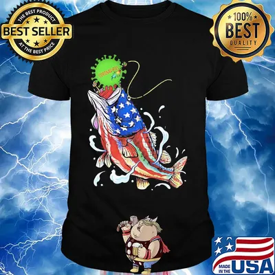 Fishing coronavirus american flag independence day shirt