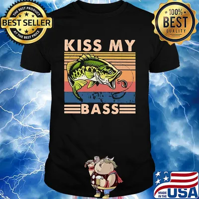 Fishing kiss my bass vintage shirt