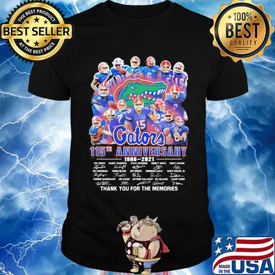 Florida gators 115th anniversary 1906 2021 thank you for the memories signatures shirt