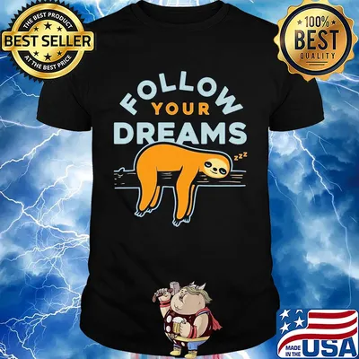 Follow your dreams sloth shirt