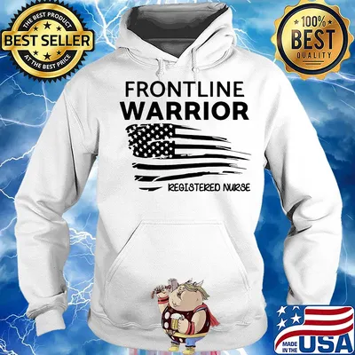 Frontline warrior registered nurse American flag veteran Independence Day s Hoodie