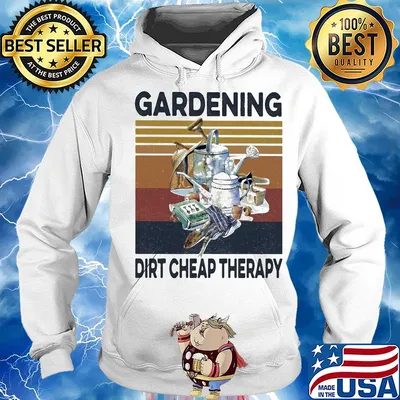 Gardening dirt cheap therapy vintage s Hoodie