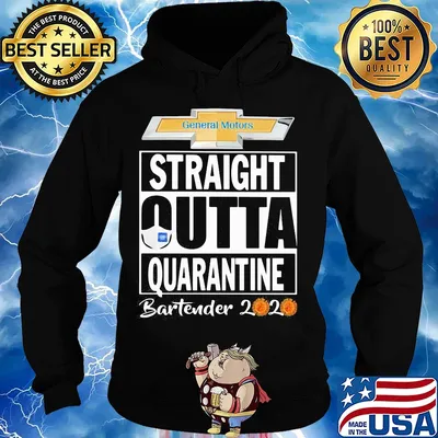 General motors straight outta quarantine bartender 2020 mask covid-19 s Hoodie