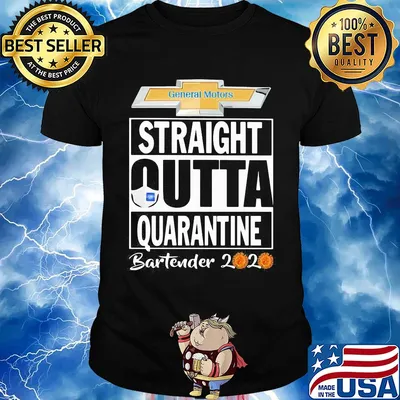 General motors straight outta quarantine bartender 2020 mask covid-19 shirt