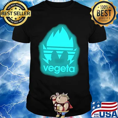 Glow in the dark vegeta dragon ball shirt