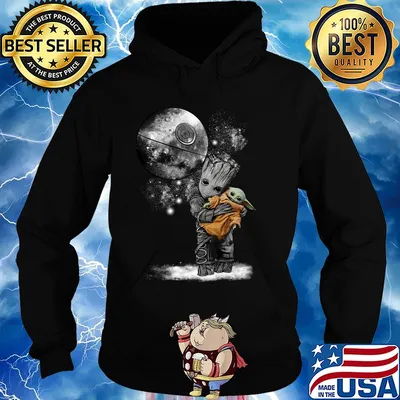 Groot hug Baby Yoda Stars Wars s Hoodie