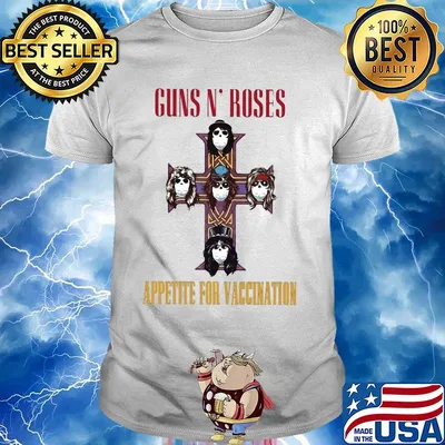 Guns n’ roses appetite for vaccination mask covid-19 shirt