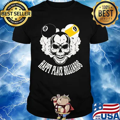 Happy place Billards skull shirt