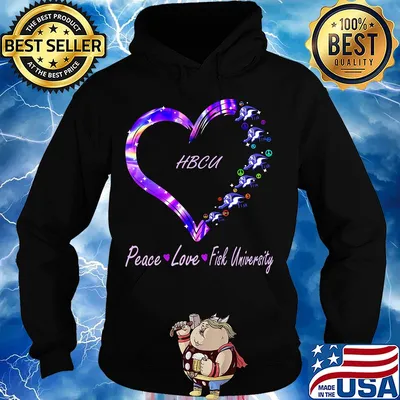 HBCU peace love Fisk University heart s Hoodie
