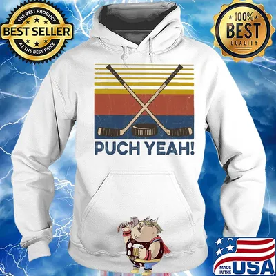 Hockey puck yeah vintage s Hoodie
