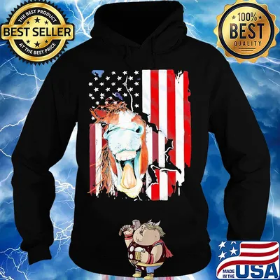 Horse American flag veteran Independence Day s Hoodie