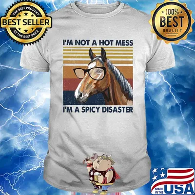 Horse I’m not a hot mess I'm a spicy disaster vintage shirt