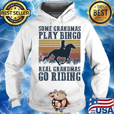 Horse some grandmas play bingo real grandmas go riding vintage s Hoodie