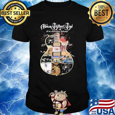 Human brothers band 50th anniversary collection guitar signatures shirt
