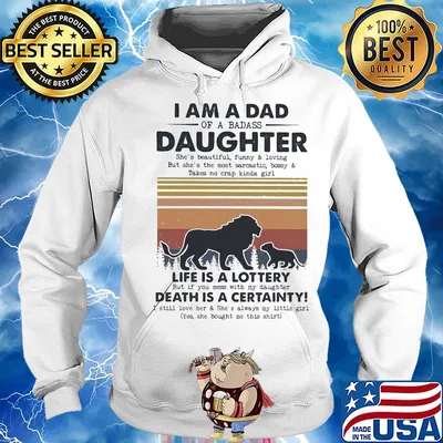 I am a dad daughter life is a lottery death is a certainty Lion vintage s Hoodie