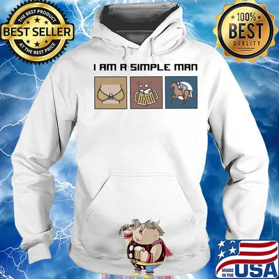 I am a simple man beer horse s Hoodie