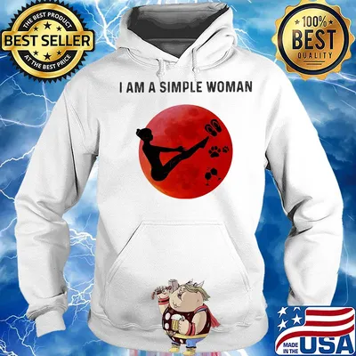 I am a simple woman Pilates paw wine s Hoodie