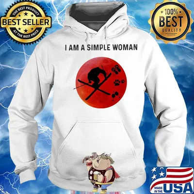 I am a simple woman skiing paw wine s Hoodie