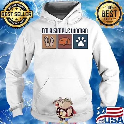 I'm a simple woman flip flop camping paw dog s Hoodie