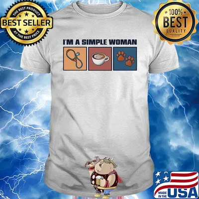 I'm a simple woman nurse coffee and paw dog vintage shirt