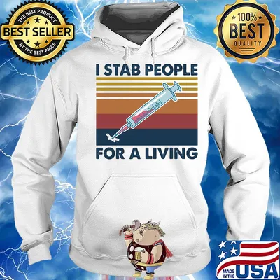 I stab people for a living vintage s Hoodie