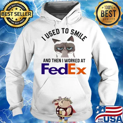 I used to smile and then I worked at FedEx Cat s Hoodie