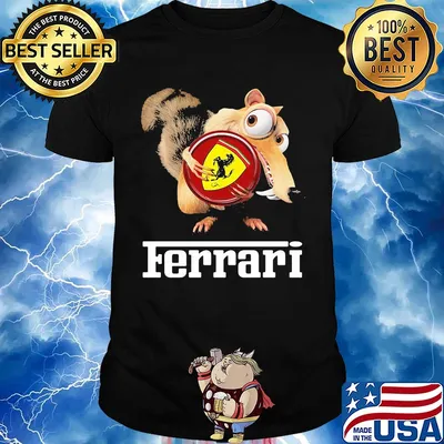 Ice age scrat hug ferrari shirt
