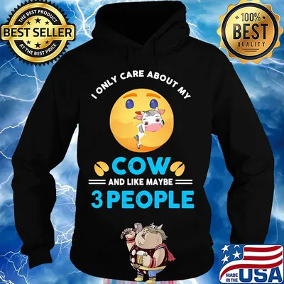 Icon I only care about my paw cow and like maybe 3 people s Hoodie