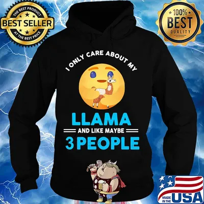 Icon I only care about my paw llama and like maybe 3 people s Hoodie