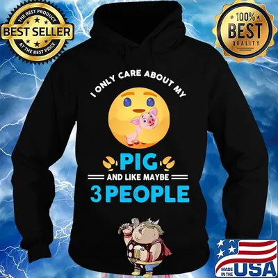 Icon I only care about my paw pig and like maybe 3 people s Hoodie