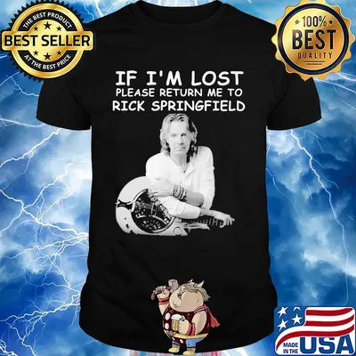 If i'm lost please return me to rick springfield guitar shirt
