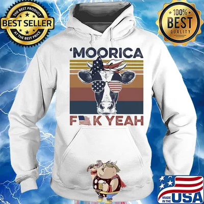 Independence Day cow glasses moorica fuck yeah vintage s Hoodie