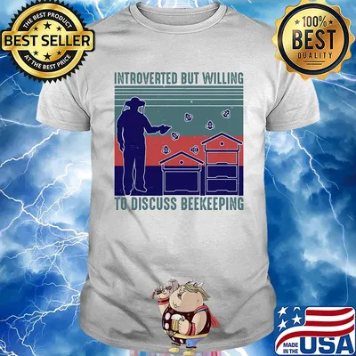 Introverted but willing to discuss beekeeping vintage shirt
