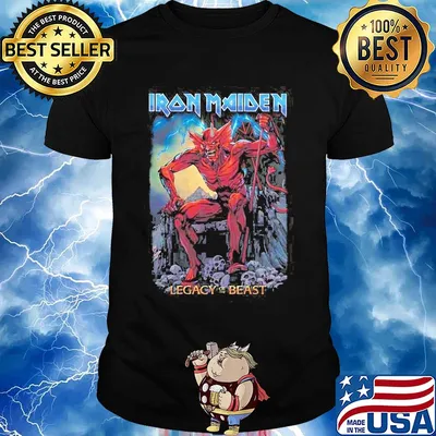Iron maiden legacy of the beast light shirt