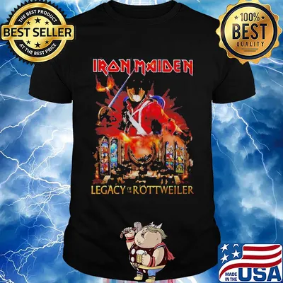 Iron maiden legacy of the rottweiler fire shirt
