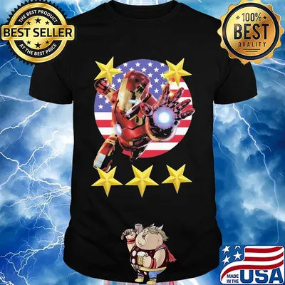 Iron man american flag independence day stars shirt