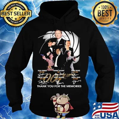 James bond 007 thank you for the memories signatures s Hoodie