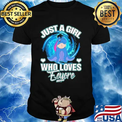 Just a girl who loves eeyore heart shirt