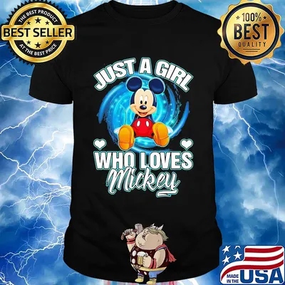 Just a girl who loves mickey heart shirt