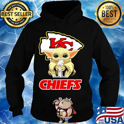 Kansas City Chief Baby Yoda hug super Bowl s Hoodie