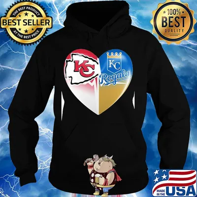 Kansas city chiefs and kansas city royals heart heartbeat s Hoodie